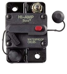 Part # 185150F-01-1  (Bussmann - 150A, 185 Hi-Amp Thermal Circuit Breakers, 42V, Push to Trip Type III Surface Mount)