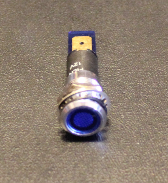 Part # IL-12mm-LED-B  (12mm, .472", 1/2 Cutout, Blue LED Snap-In Indicator Light)