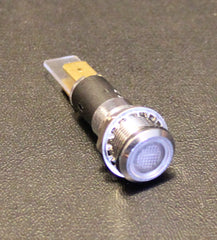 Part # IL-12mm-LED-C  (12mm, .472", 1/2 Cutout, Clear LED Snap-In Indicator Light)
