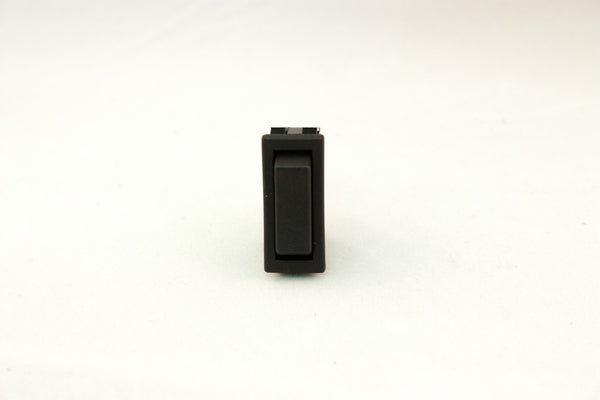 Part # RR24303-B  (Mini-Euro Rocker Switch, SPDT, ON OFF ON, Black Unlit Actuator, 20A, (3) .250" Terminals)