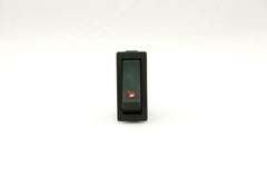 Part # RR34301-BER (Mini-Euro Rocker Switch, SPST, ON OFF, 12V LED Effect Red Lit, Black Actuator, 20A, (3) .250" Terminals)