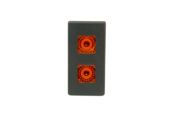 Part # SB5-00-212-4-IL (Contura V Indicator Light, 12V, (2) Amber Square Lenses, (4) .250" Terminals)