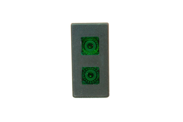 Part # SB5-00-213-4-IL (Contura V Indicator Light, 12V, (2) Green Square Lenses, (4) .250" Terminals)